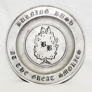 York Metalcrafters Pewter Plate Burning Bush At The Great Smokies